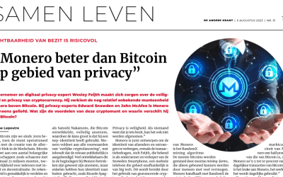 Ons Monero stuk in De Andere Krant