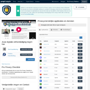 Losse toegang Pro Privacy Laptop/PC Platform (inc. ondersteuning)